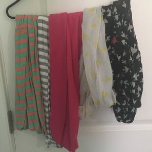 Set of 5 Infinity Scarves